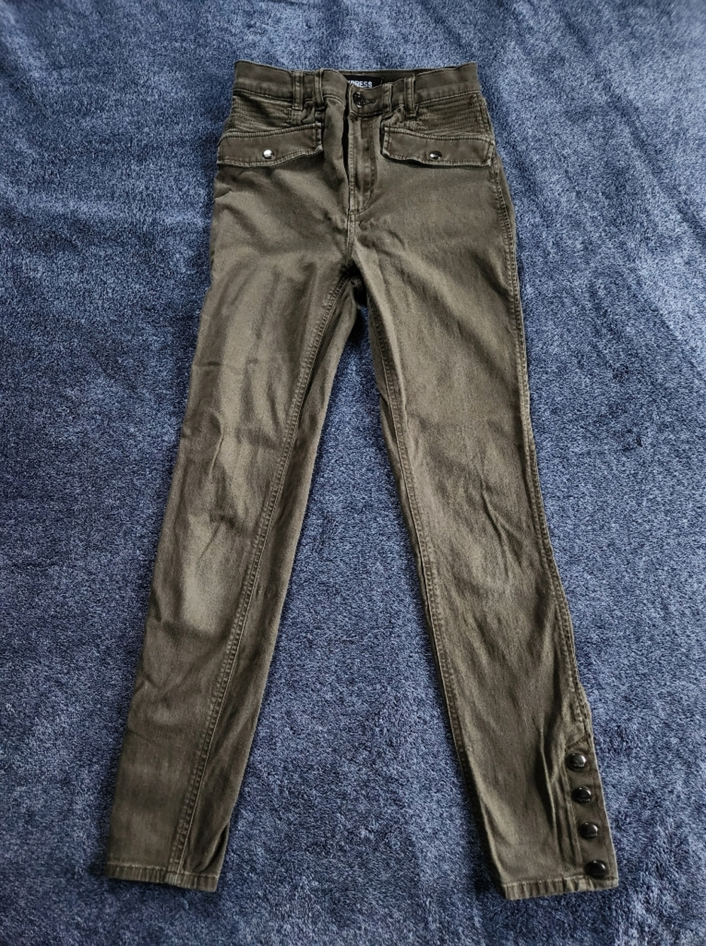 Express Olive Ankle Legging - Super High Rise